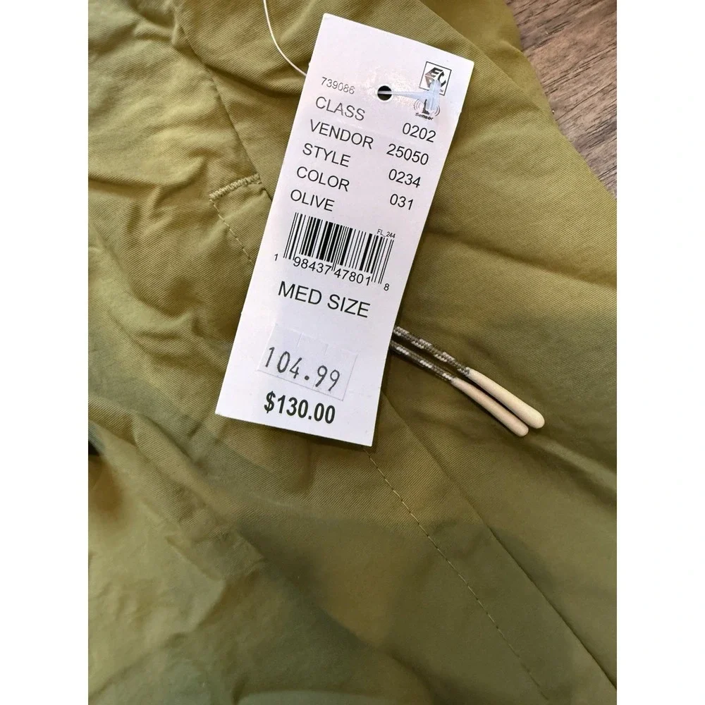RC Outdoor Supply Anorak Windbreaker Men M Olive Green Utility Hooded Jacket NEW